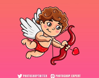 Cupid Emote, Twitch Emote, Stream Decoration, Love Emotes, Couples Emote
