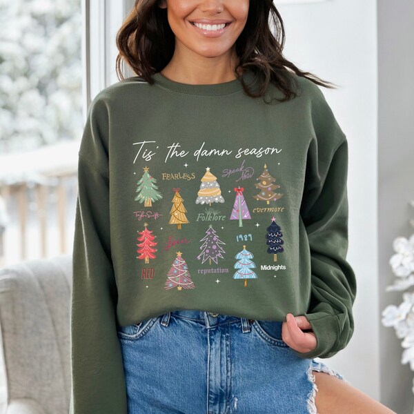 Tis the Season Sweatshirt and Olive pant set