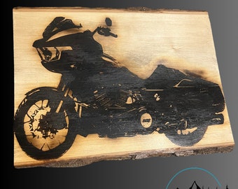 Motorcycle woodburn decor