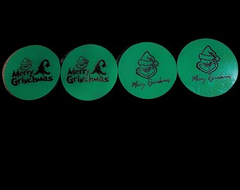 Grinch Drink Coaster set