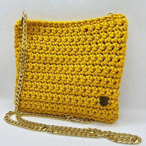 Kleine handgemachte Clutch, Damenhandtasche in verschiedenen Varianten Gelb