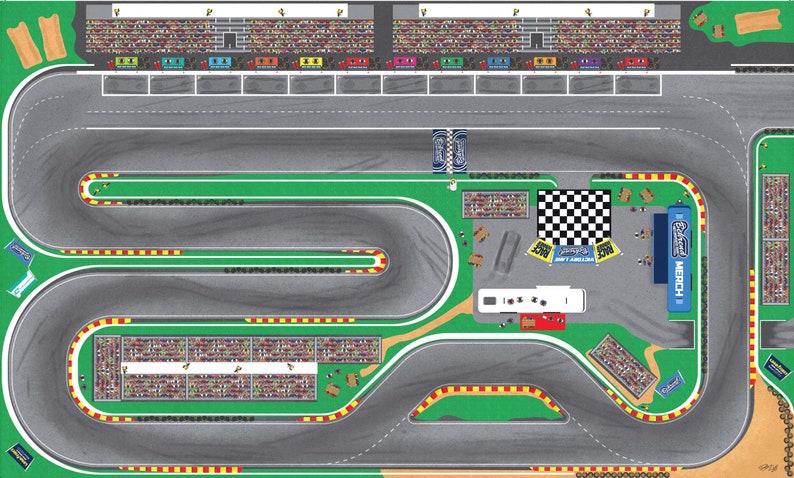 Behrend Motorsports Park - Kids Racetrack Playmat - 3 Ft. X 5 Ft. - Etsy