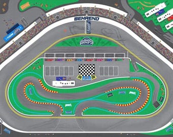 Alfombra Behrend Superspeedway Racetrack - 4 pies x 6 pies