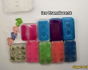 Ice Translucent Fidget Sliders with Full Glow (Updated) - PLA - Resin - Duck