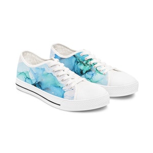 Women&#39;s Low Top Sneakers, Modern art sneakers, Custom sneakers, Wearable art shoes, Artistic sneakers, Unique sneakers