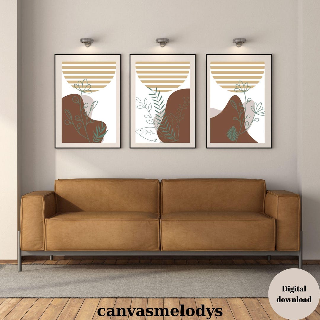 Abstract Print Abstract Floral Print Set: Modern Wall Art (digital Download) - Etsy