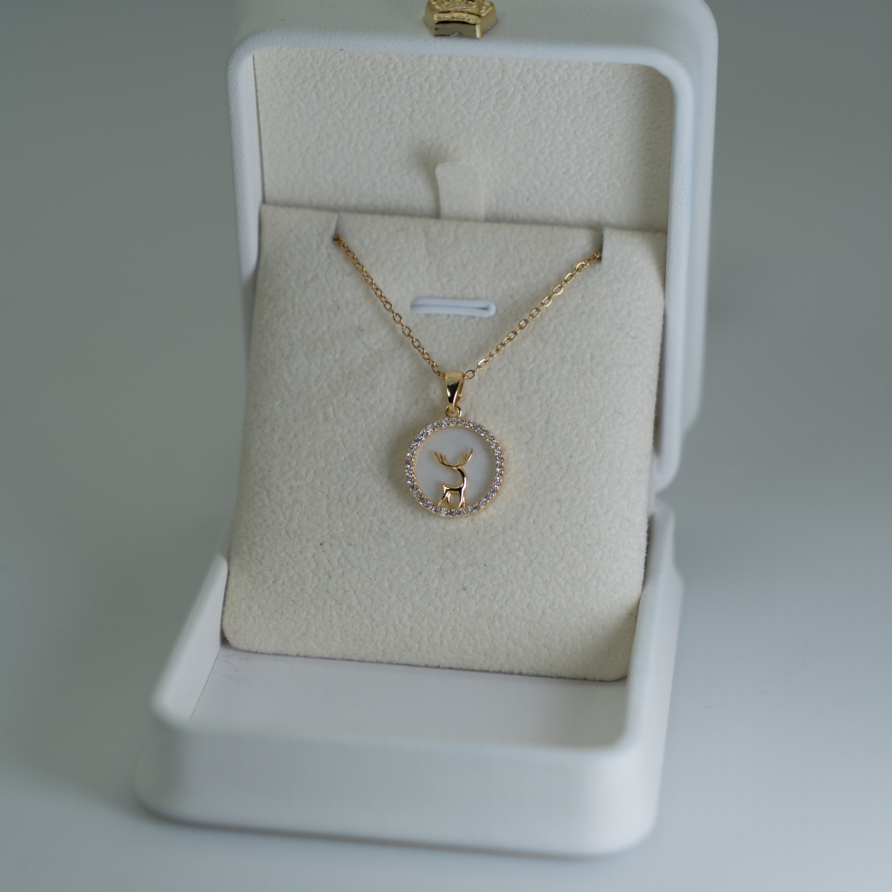 AKDENSOY, Lucky Deer Necklace, Deer Necklace, Layered Necklace