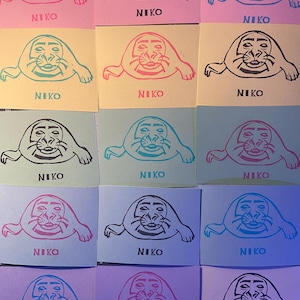 Niko the seal stamp print
