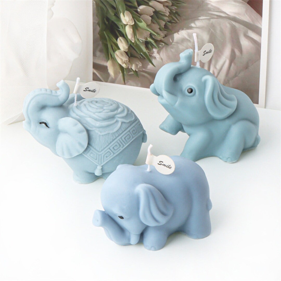 3D Elephant Aromatherapy Moldcute Elephant Moldanimal Candle Etsy