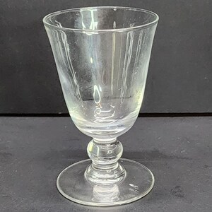 Vintage Luminarc France Clear Crystal Wine Glass Ball Stem 4&#39;&#39; Tall
