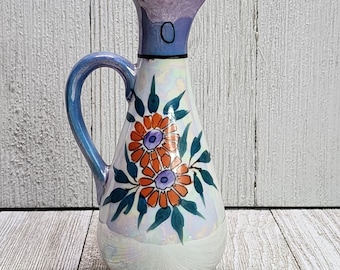 Vintage Chikaramachi Lusterware Oil or Vinegar Cruet Pitcher Porcelain 5'' Tall