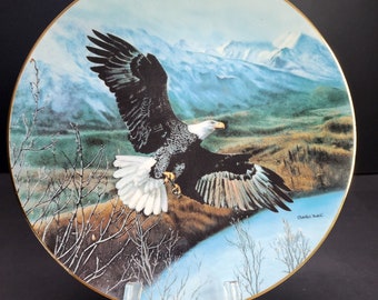 Vintage Franklin Mint Eagle Plate, Ted Blaylock Art, Decorative