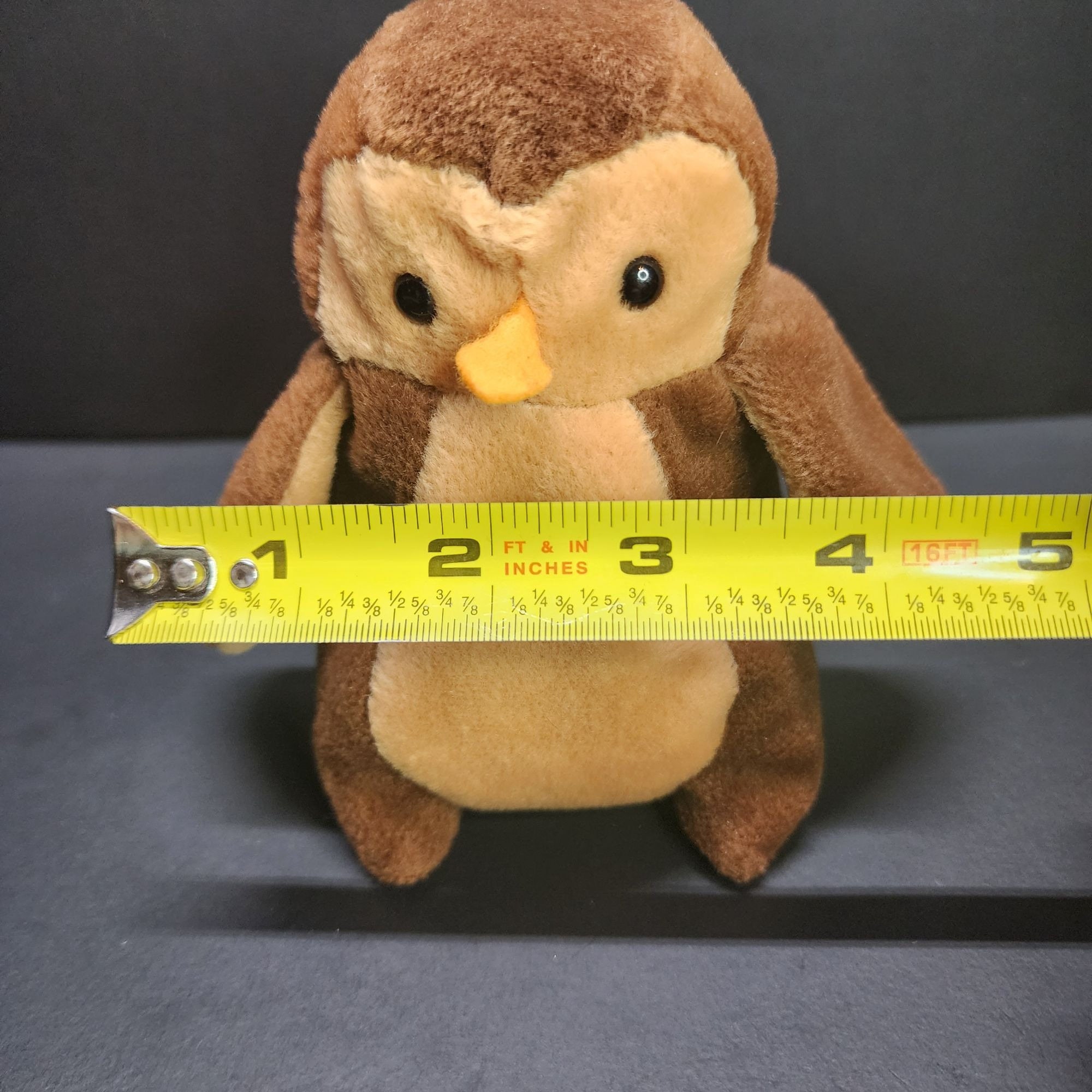 TY ビーニーベイビー - フクロウのぬいぐるみ 5.25インチ ソフトトイ