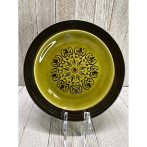 Vintage Andre Ponte Decostone Salad Plates Avocado Green Glade 7&#39;&#39; - Set of 8