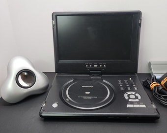VTG Magnavox Portable DVD Player w/ Sprocket Speaker Combo Tested/Working Retro