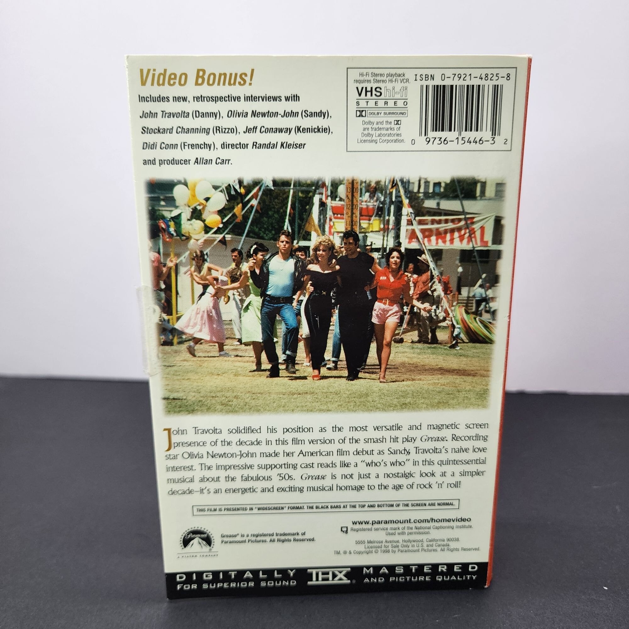 Grease 20th Anniversary Edition VHS Tape 1998 John Travolta Widescreen