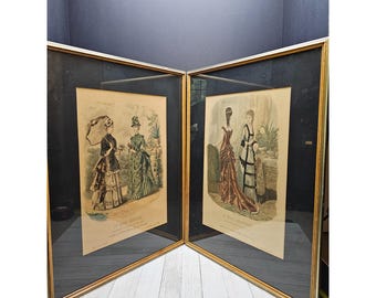 【美品】アンティーク LA MODE ILLUSTRÉE 黒フレーム[3673] 美品】アンティーク LA MODE ILLUSTRÉE 黒フレーム[3673]