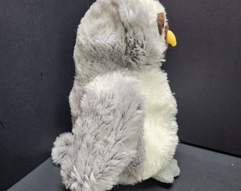 Ganz Webkinz Owl Plush 8'' White Grey Stuffed Animal Toy - No Code