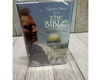 Vtg Charlton Heston Presents The Bible Cassette Tape - Music Soundtrack Album