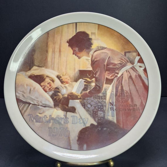 David cutler　mothers love 飾り絵 Norman Rockwell A Mothers Love Collectors Plate - Mother's Day