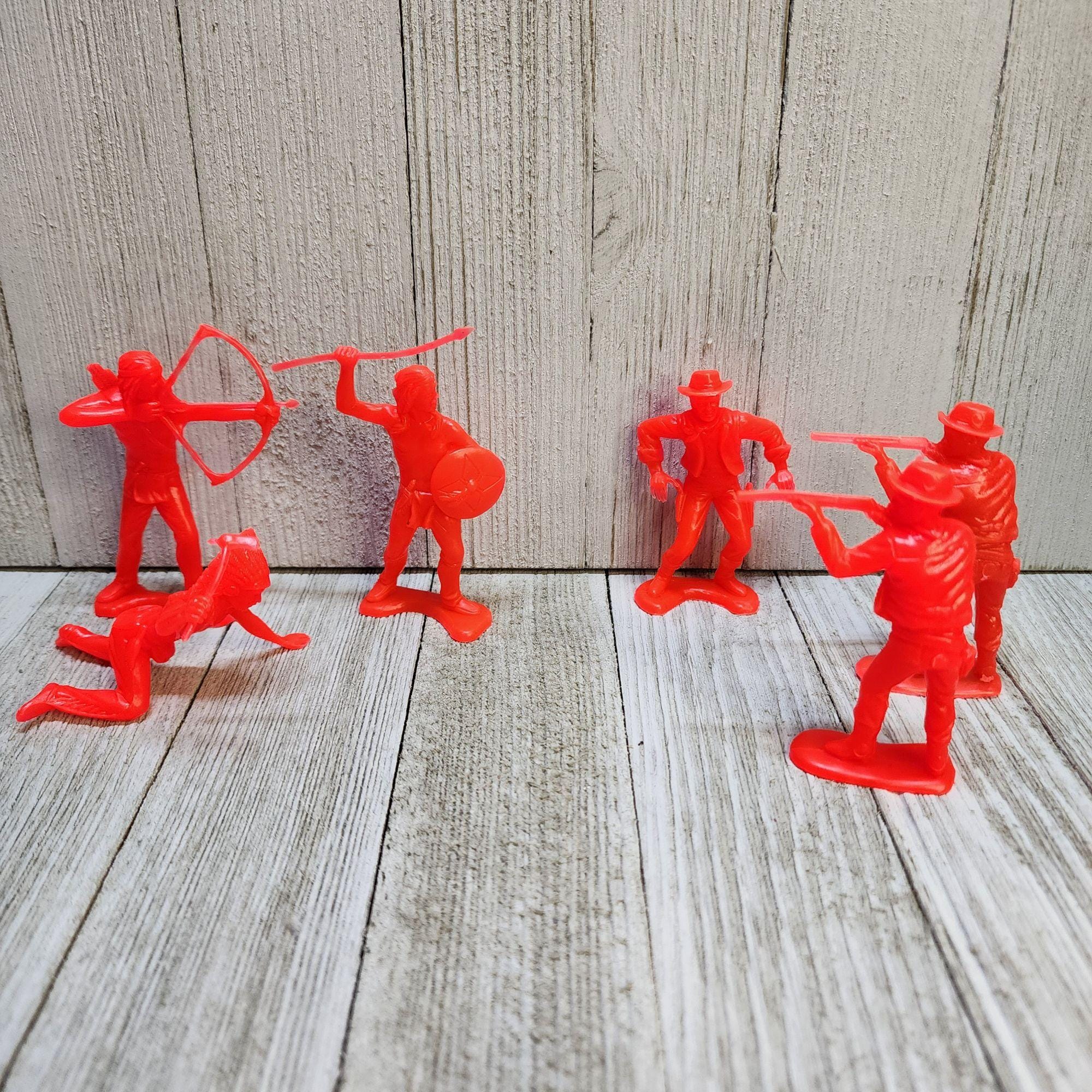 Lot XL Figurines Fort Federal Western Cowboys Indiens Vintage no Starlux 80's