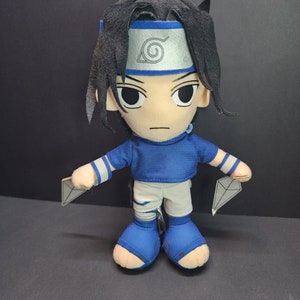 Vintage Naruto Sasuke Plush Doll Japan Anime Blue 2002 Stuffed Toy