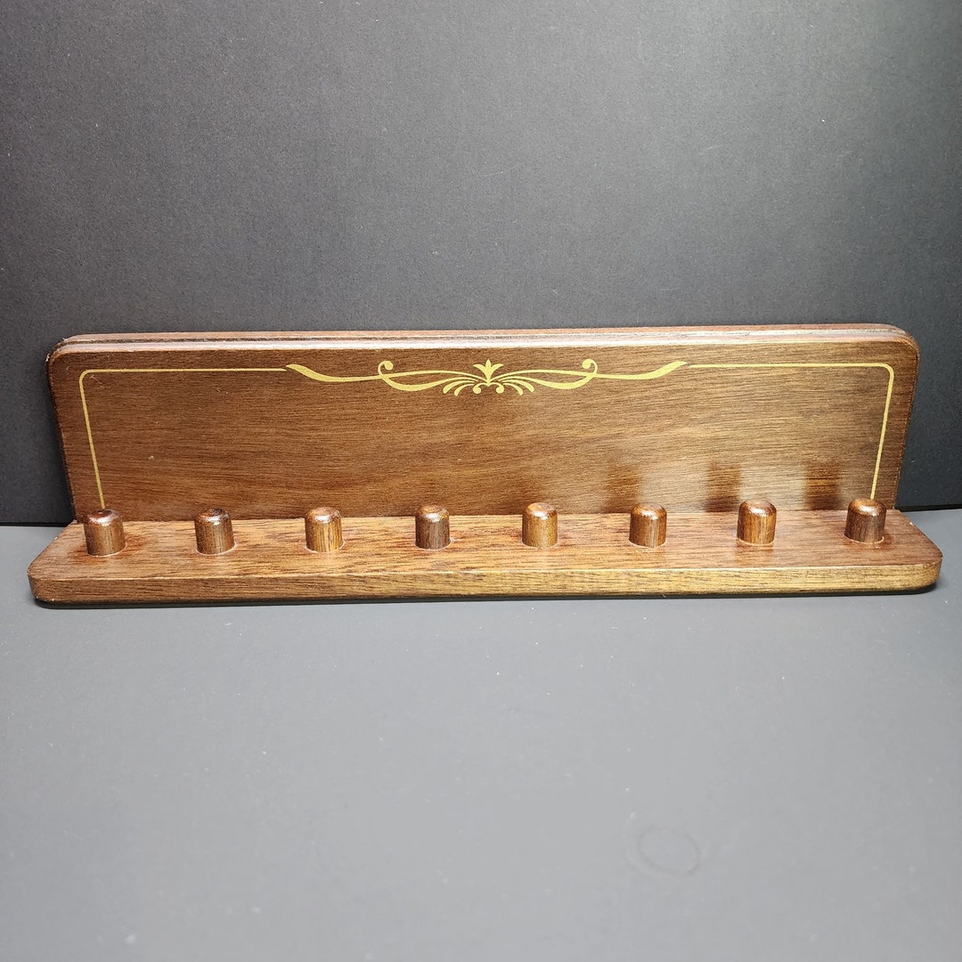 Vintage Wooden Thimble Display Wall Shelf Hanging Hold 8 Thimbles - Etsy