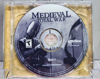 Vintage Medieval: Total War PC Retro Video Game CD-ROM 2002 2 Disc Set