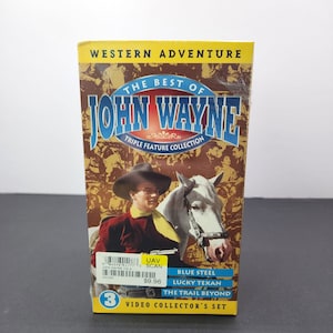 The Best Of John Wayne  VHS Tape Triple Feature Collection - SEALED