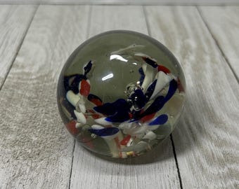 手吹きガラスペーパーウェイト マルチカラー渦巻き模様装飾球 - Etsy 日本
