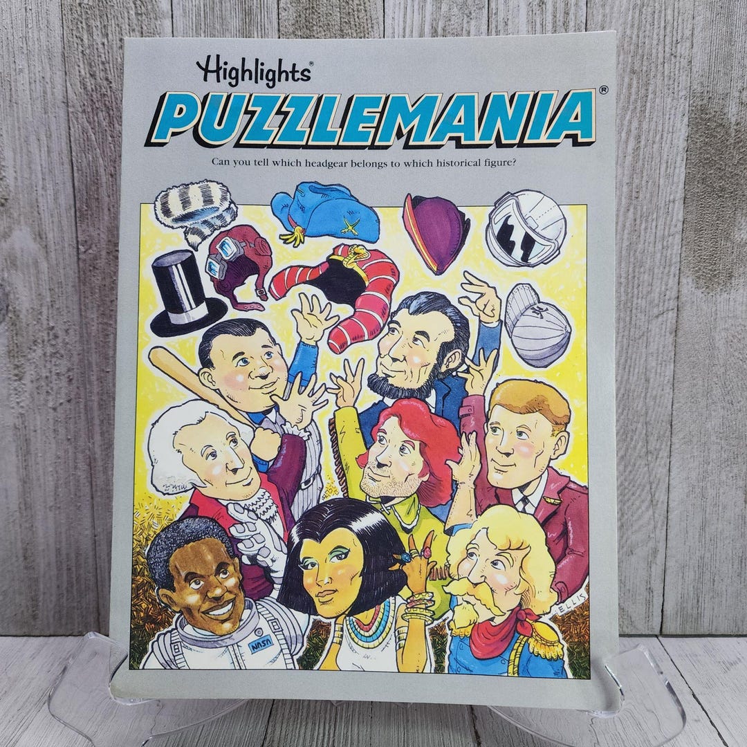 Vintage Highlights Puzzlemania Activity Puzzle Book for Children - Etsy