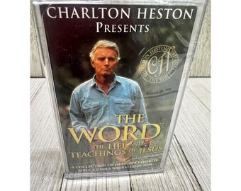 Vtg Charlton Heston The Word The Life and Teachings Of Jesus Cassette Tape New