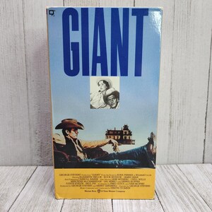 Giant VHS 2-Tape 1990 - Rock Hudson Elizabeth Taylor