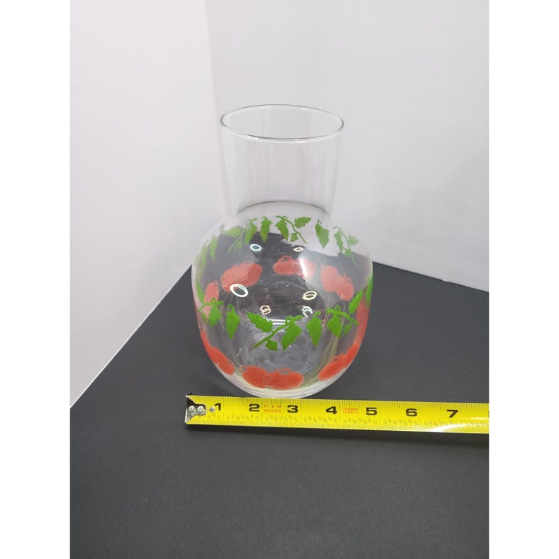 7 Glass Tomato Juice Carafe/Refrigerator Jar/Container Mid-Century Mod Libbey zdjęcie 7