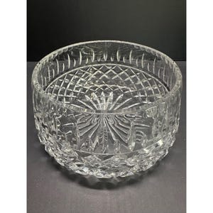 Vintage Lead Crystal Cut Glass Bowl Candy Dish 5.5&#39;&#39; Round Art Glass