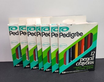 Crayons de couleur VTG Pedigree Empire non toxiques n° 1245 vendus à l'unité