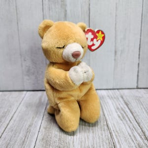 Ty Beanie Baby Hope The Praying Bear Plush with Tag Original 1998 Vintage