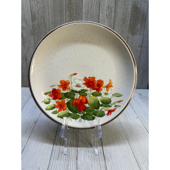 Vtg Ranmaru Asian Song Salad Plates Ceramate Stoneware 3930 JAPAN