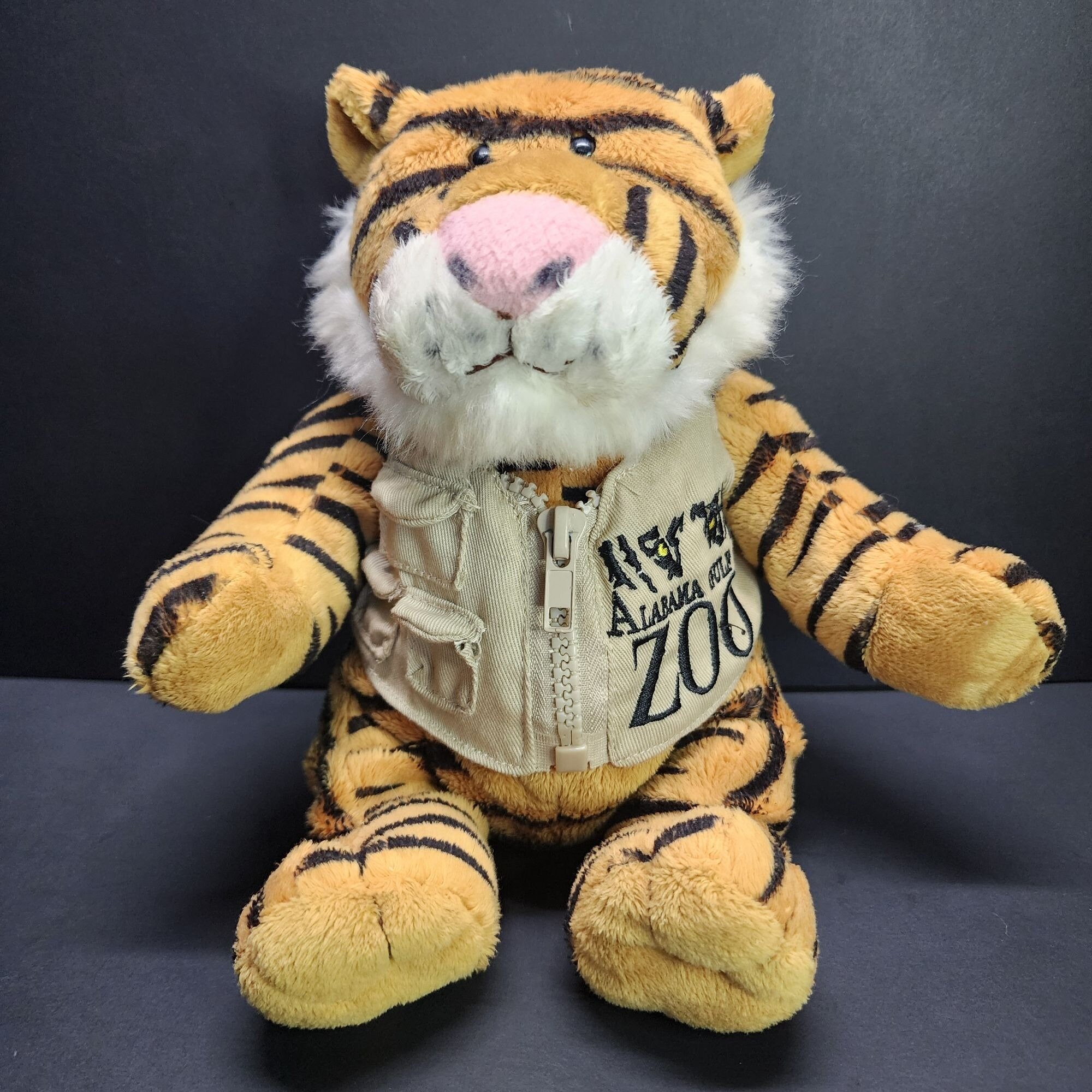 Vintage Wishpets Audubon Zoo New Orleans Tiger Vest Plush Stuffed