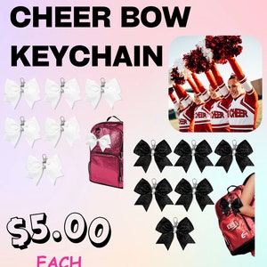 513Bowtique Fly Girl Keychain - Cheer Bow Keychain
