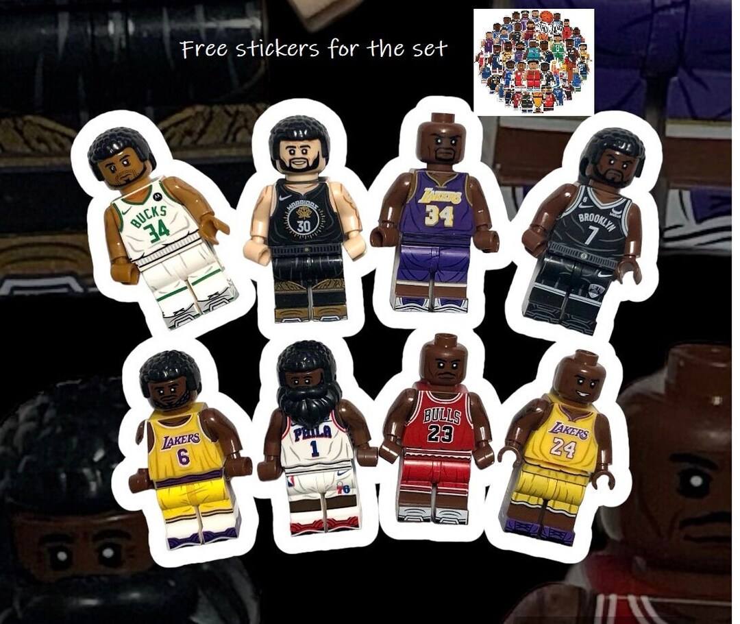 Custom Basketball Player Mini Figures With Basketballs free Etsy