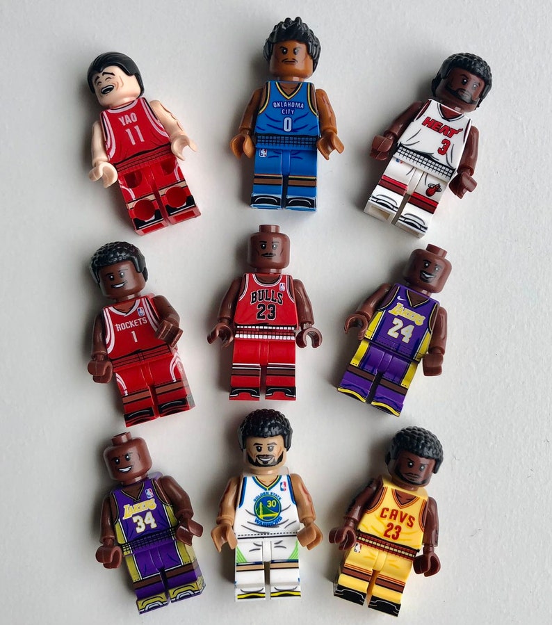 Free Stickers Basketball Minifigures, NBA Minifigures,michael Jordan