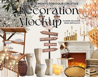 Event Mockup Bundle, Wedding Decoration Mockup, Birthday Decor Mockup, Wedding Table Decoration Mockup, Walkway Decor Mockup, Arch Mockup