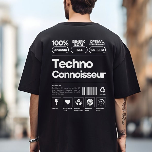 Techno T-Shirt, Techno Tee, Festival T-Shirt, Festival Outfit, Rave Outfit, Streetwear, Club Outfit, Unisex, Gift for Music Lover