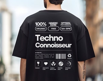 Techno T-Shirt, Techno Tee, Festival T-Shirt, Festival Outfit, Rave Outfit, Streetwear, Club Outfit, Unisex, Cadeau pour mélomane