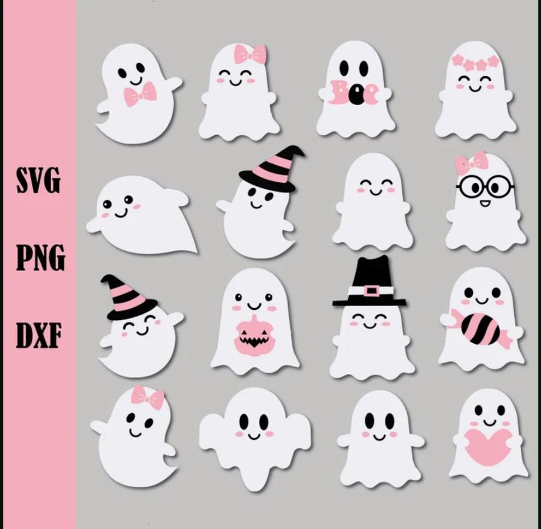 Ghosts Svg Bundle, Halloween Svg, Girl Ghost Svg, Halloween Cut Files ...