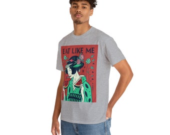 Das "Eat Like Me" Watermelon Blossom Unisex Heavy Cotton T-Shirt