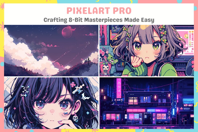 Pixelated Paradise Ultimate Retro Pixel Art Procreate Brush Set
