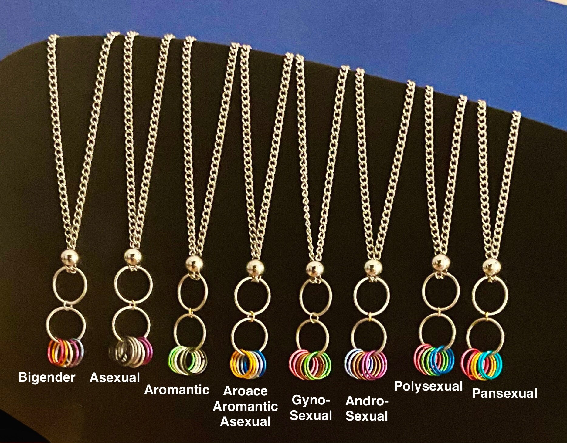 LGBTQ Pride O Ring Necklace,steel LGBTQ Freedom Ring Unisex Necklace ...