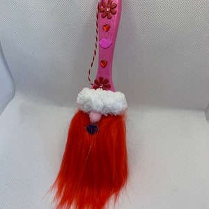 VALENTINE&#39;S Gnome, handmade gnome, paintbrush gnome, tier tray gnome, gnome ornament, gnome lover, Valentine Gift, Gnome Gift, gnome decor
